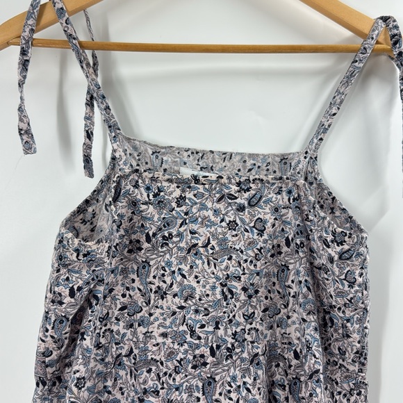 Fashion Fuse blue and white ditzy print cotton spaghetti strap maxi slip dress - Picture 13 of 14